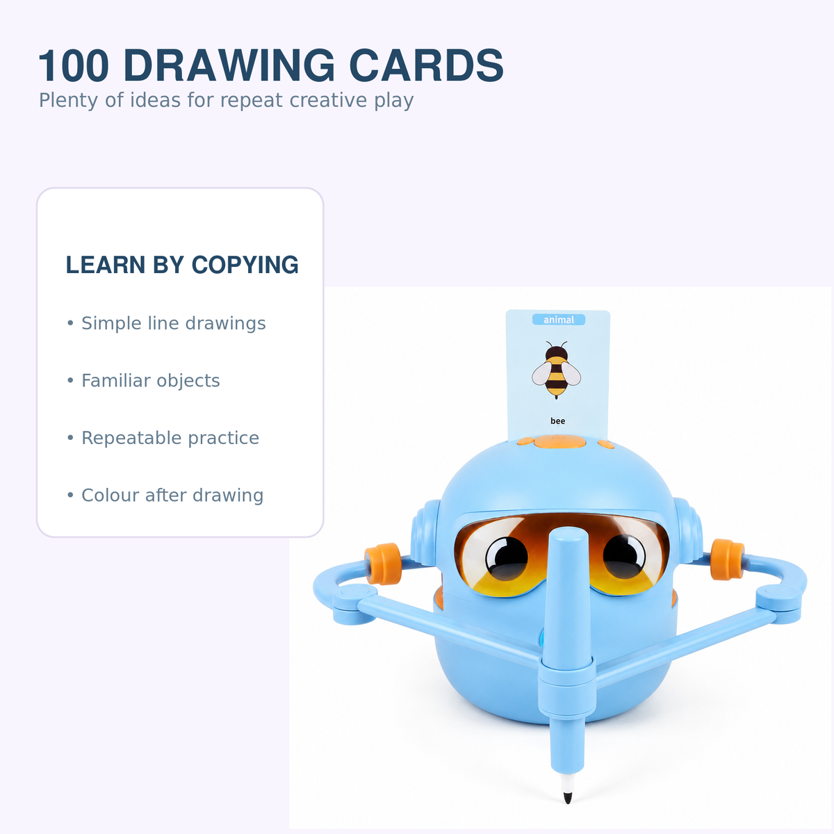 Interactive Drawing Robot – 100 Cards – 100 drawing cards