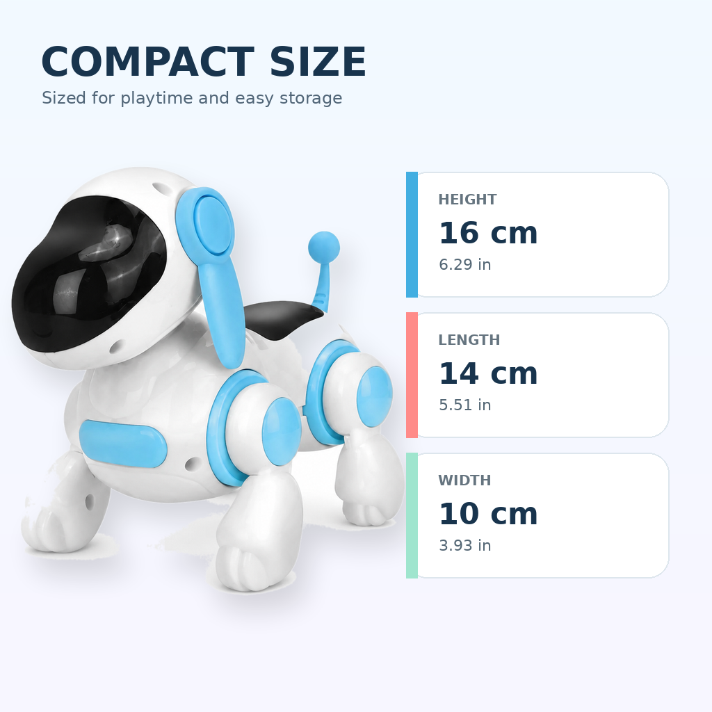 Interactive Robotic Dog – dog dimensions
