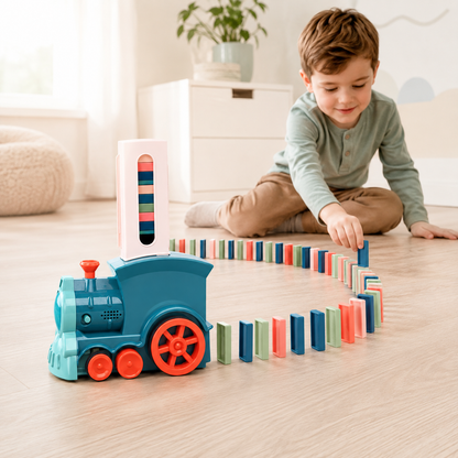 Automatic Domino Train Set – 63 Pieces in use
