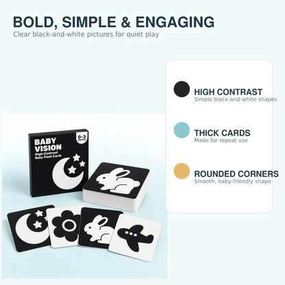 High-Contrast Baby Flash Cards – cards features
