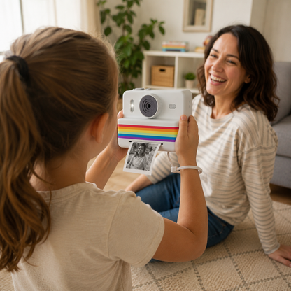 Kids Instant Print Camera – 2.8-inch HD in use