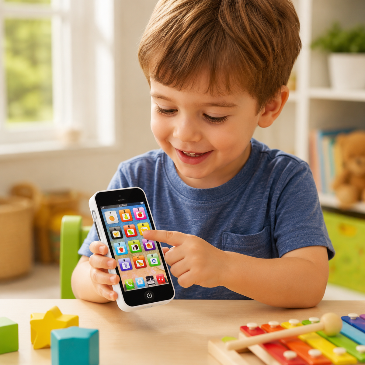 Kids Musical Learning Phone in use