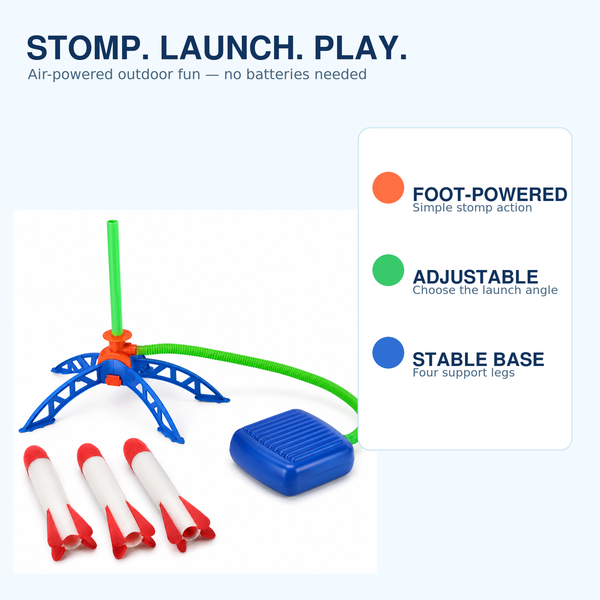 Kids Stomp Rocket Launcher – launcher features