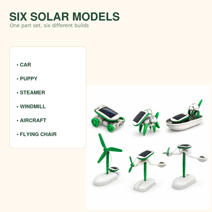 6-in-1 Solar Robot Building Kit – kit models