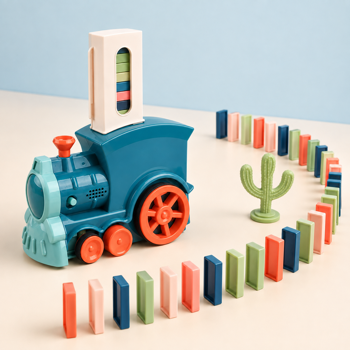 Automatic Domino Train Set – 63 Pieces – loading feature