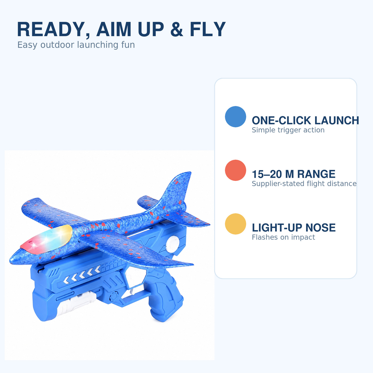 Foam Airplane Launcher Toy – launcher features