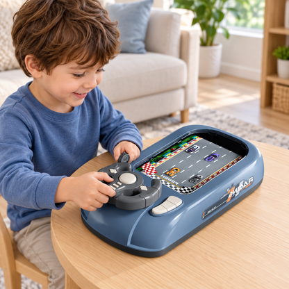 Kids Interactive Driving Steering Wheel in use