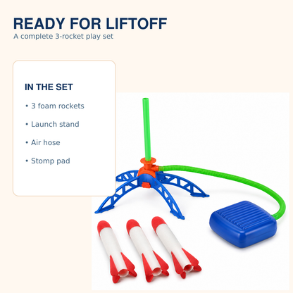 Kids Stomp Rocket Launcher – launcher contents