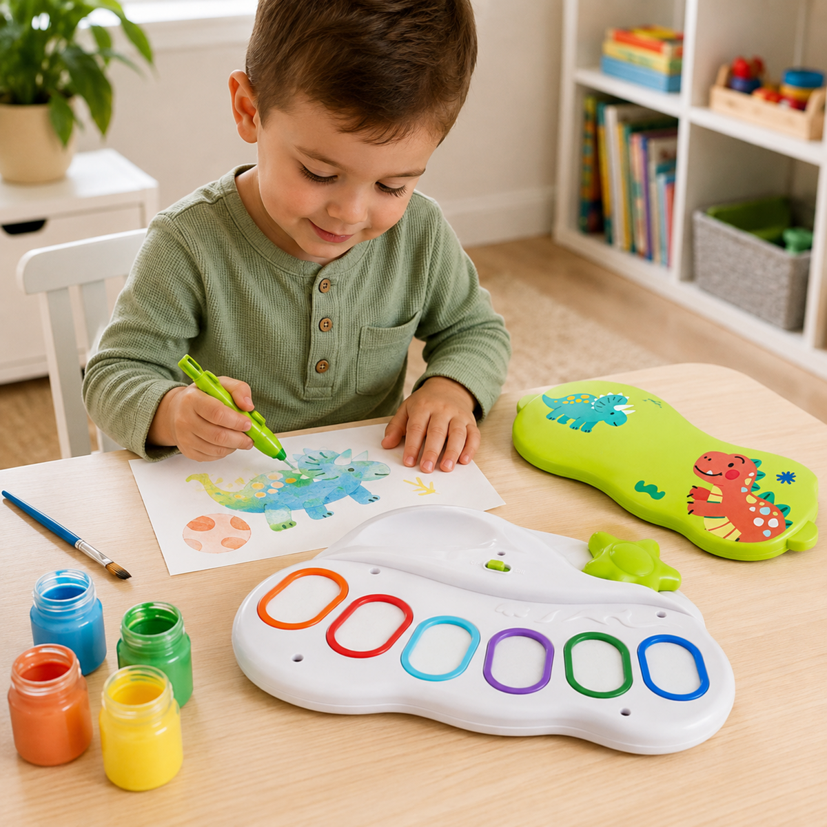 Mess-Free Kids Drawing Palette in use
