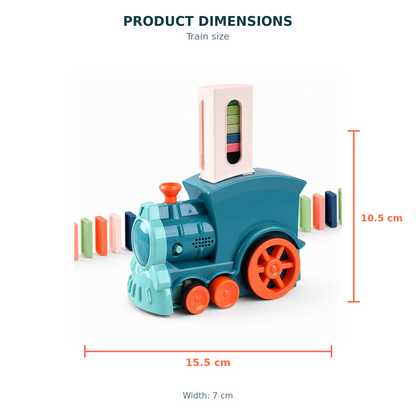 Automatic Domino Train Set – 63 Pieces – train dimensions