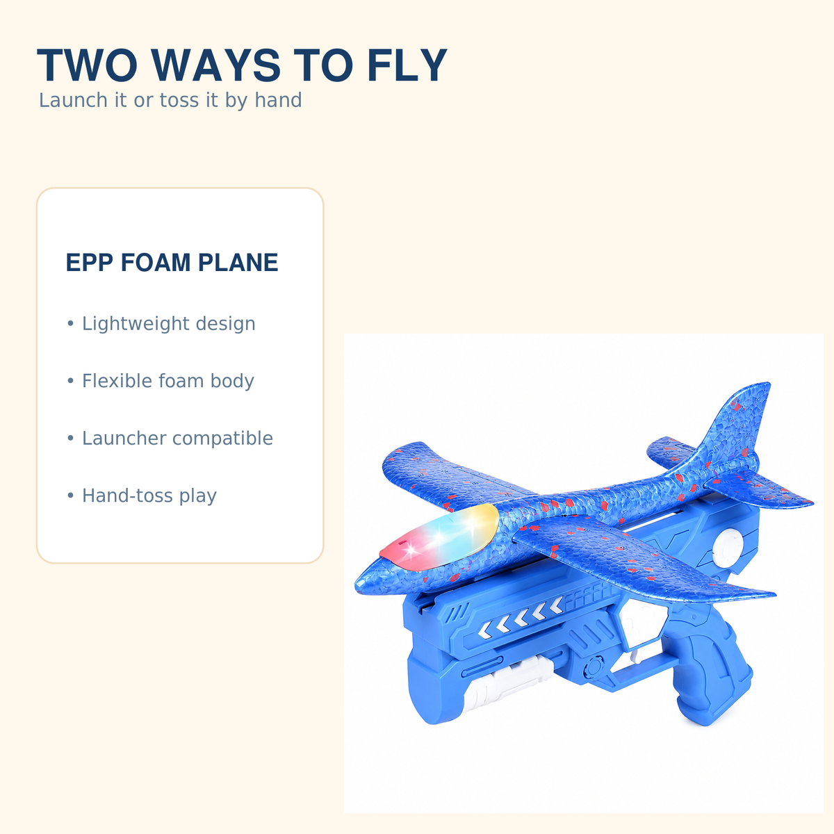 Foam Airplane Launcher Toy – play modes