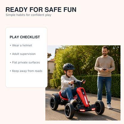 Kids Electric Ride-On Car with Remote Control – on safety