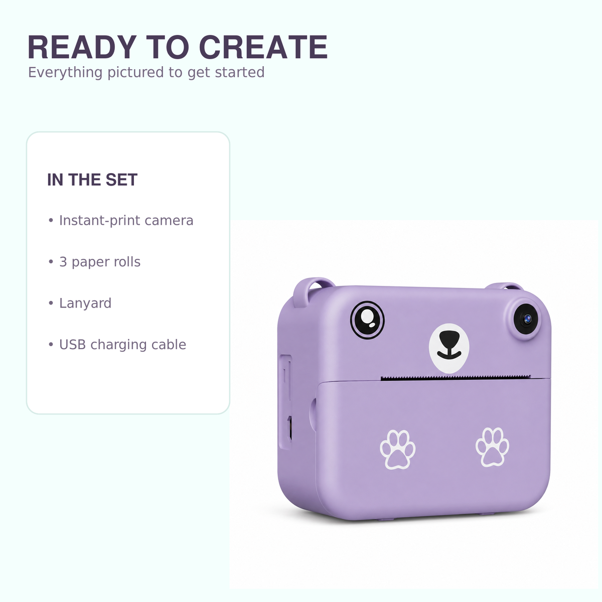 Kids Instant Print Camera – 1080p HD – 1080p contents
