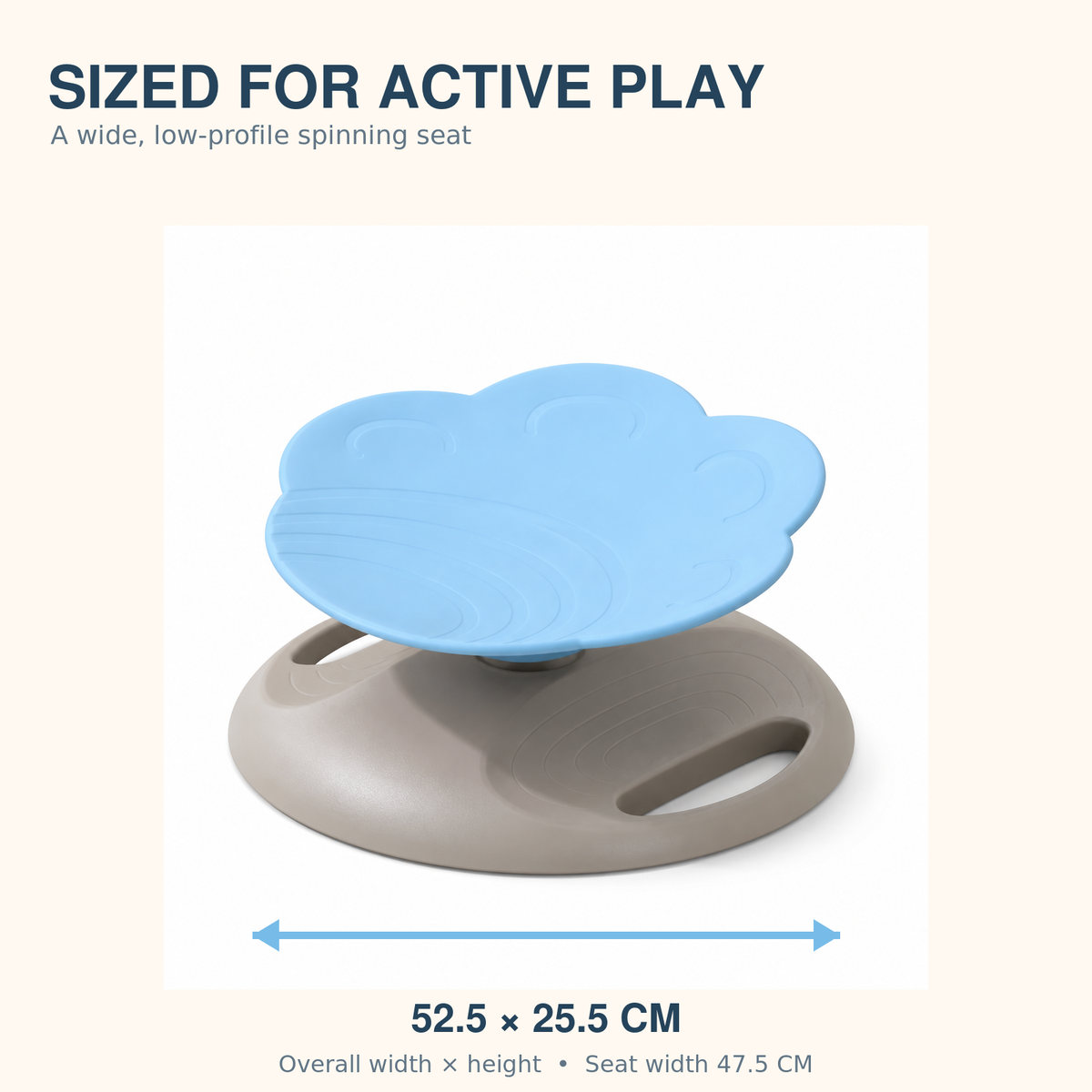 Kids 360° Sensory Spin Chair – chair dimensions
