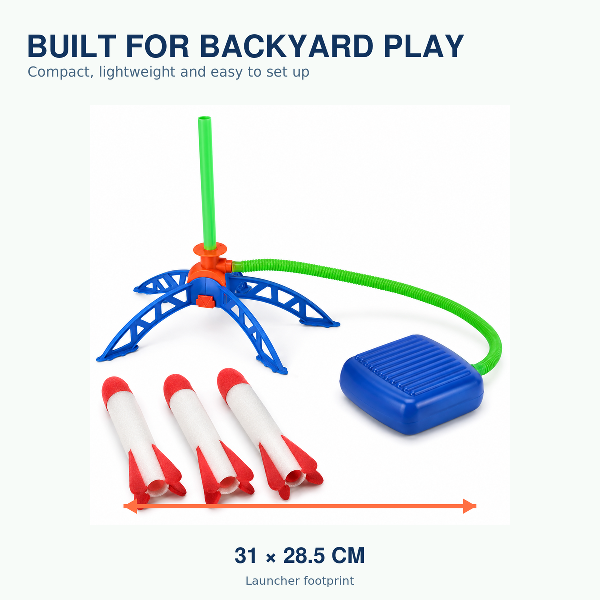 Kids Stomp Rocket Launcher – launcher dimensions