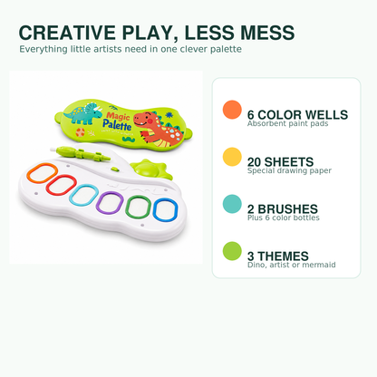 Mess-Free Kids Drawing Palette – palette features